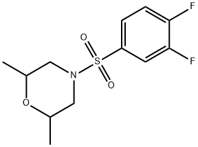 4-(3,4-difluorophenyl)sulfonyl-2,6-dimethylmorpholine Struktur