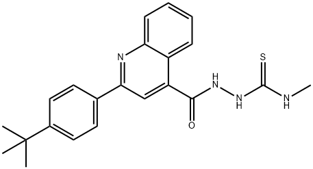 1-[[2-(4-tert-butylphenyl)quinoline-4-carbonyl]amino]-3-methylthiourea Struktur