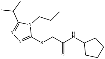 N-cyclopentyl-2-[(5-propan-2-yl-4-propyl-1,2,4-triazol-3-yl)sulfanyl]acetamide Struktur