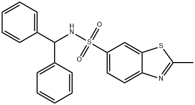 N-benzhydryl-2-methyl-1,3-benzothiazole-6-sulfonamide Struktur