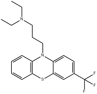 N,N-diethyl-3-[3-(trifluoromethyl)phenothiazin-10-yl]propan-1-amine Struktur