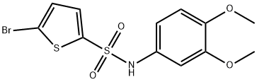 5-bromo-N-(3,4-dimethoxyphenyl)thiophene-2-sulfonamide Struktur