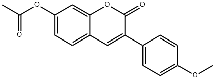 [3-(4-methoxyphenyl)-2-oxochromen-7-yl] acetate Struktur