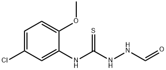 N-[(5-chloro-2-methoxyphenyl)carbamothioylamino]formamide Struktur