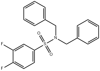 N,N-dibenzyl-3,4-difluorobenzenesulfonamide Struktur