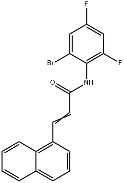 (E)-N-(2-bromo-4,6-difluorophenyl)-3-naphthalen-1-ylprop-2-enamide Struktur