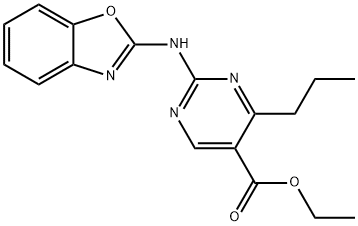 ethyl 2-(1,3-benzoxazol-2-ylamino)-4-propylpyrimidine-5-carboxylate Struktur