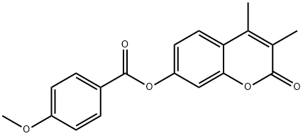 (3,4-dimethyl-2-oxochromen-7-yl) 4-methoxybenzoate Struktur