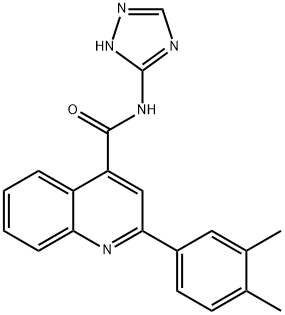 2-(3,4-dimethylphenyl)-N-(1H-1,2,4-triazol-5-yl)quinoline-4-carboxamide Struktur