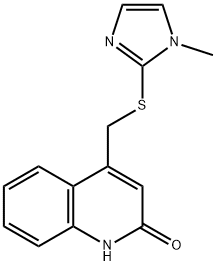 4-[(1-methylimidazol-2-yl)sulfanylmethyl]-1H-quinolin-2-one Struktur