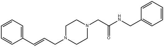 N-benzyl-2-[4-[(E)-3-phenylprop-2-enyl]piperazin-1-yl]acetamide Struktur