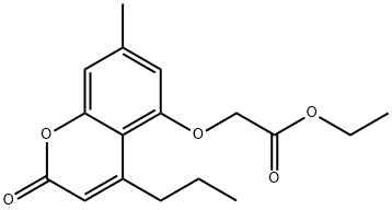 ethyl 2-(7-methyl-2-oxo-4-propylchromen-5-yl)oxyacetate Struktur