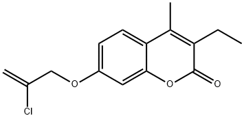 7-(2-chloroprop-2-enoxy)-3-ethyl-4-methylchromen-2-one Struktur