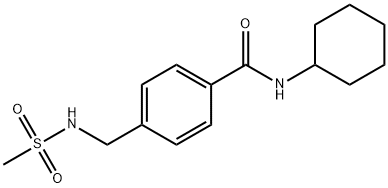 N-cyclohexyl-4-(methanesulfonamidomethyl)benzamide Struktur