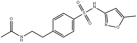 N-[2-[4-[(5-methyl-1,2-oxazol-3-yl)sulfamoyl]phenyl]ethyl]acetamide Struktur