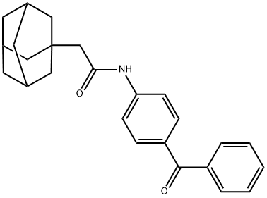 2-(1-adamantyl)-N-(4-benzoylphenyl)acetamide Struktur