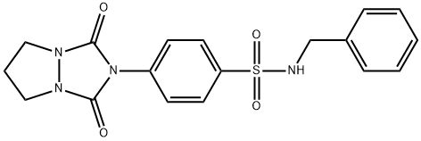 N-benzyl-4-(1,3-dioxo-6,7-dihydro-5H-pyrazolo[1,2-a][1,2,4]triazol-2-yl)benzenesulfonamide Struktur