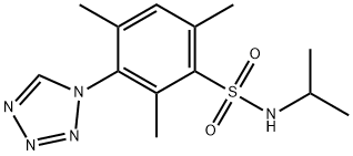 2,4,6-trimethyl-N-propan-2-yl-3-(tetrazol-1-yl)benzenesulfonamide Struktur