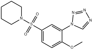 1-[4-methoxy-3-(tetrazol-1-yl)phenyl]sulfonylpiperidine Struktur