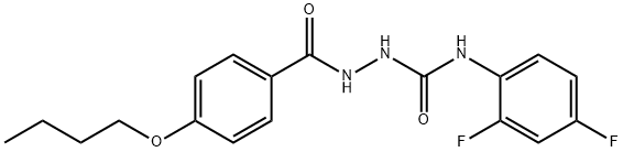 1-[(4-butoxybenzoyl)amino]-3-(2,4-difluorophenyl)urea Struktur