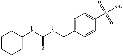 1-cyclohexyl-3-[(4-sulfamoylphenyl)methyl]thiourea Struktur