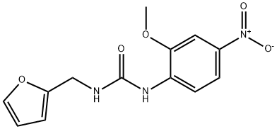 1-(furan-2-ylmethyl)-3-(2-methoxy-4-nitrophenyl)urea Struktur