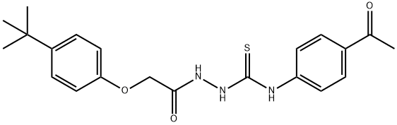 1-(4-acetylphenyl)-3-[[2-(4-tert-butylphenoxy)acetyl]amino]thiourea Struktur