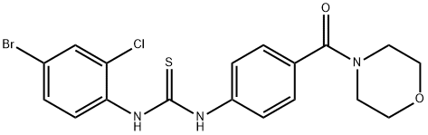 1-(4-bromo-2-chlorophenyl)-3-[4-(morpholine-4-carbonyl)phenyl]thiourea Struktur