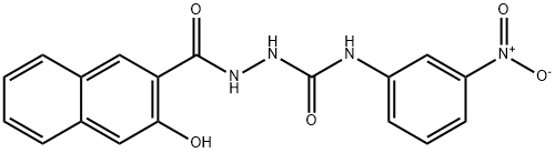 1-[(3-hydroxynaphthalene-2-carbonyl)amino]-3-(3-nitrophenyl)urea Struktur