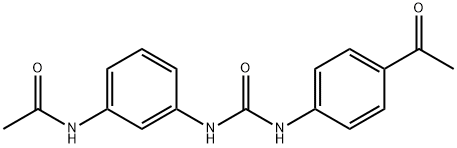 N-[3-[(4-acetylphenyl)carbamoylamino]phenyl]acetamide Struktur