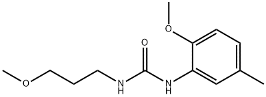 1-(2-methoxy-5-methylphenyl)-3-(3-methoxypropyl)urea Struktur