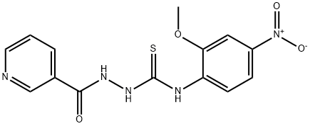 1-(2-methoxy-4-nitrophenyl)-3-(pyridine-3-carbonylamino)thiourea Struktur