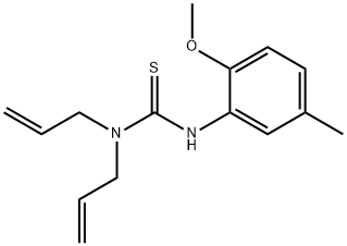 3-(2-methoxy-5-methylphenyl)-1,1-bis(prop-2-enyl)thiourea Struktur