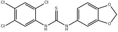 1-(1,3-benzodioxol-5-yl)-3-(2,4,5-trichlorophenyl)thiourea Struktur