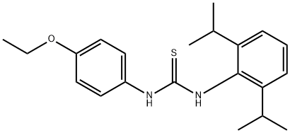 1-[2,6-di(propan-2-yl)phenyl]-3-(4-ethoxyphenyl)thiourea Struktur