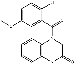 4-(2-chloro-5-methylsulfanylbenzoyl)-1,3-dihydroquinoxalin-2-one Struktur