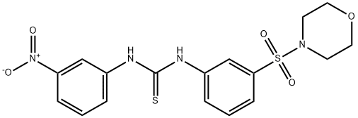 1-(3-morpholin-4-ylsulfonylphenyl)-3-(3-nitrophenyl)thiourea Struktur