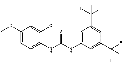 1-[3,5-bis(trifluoromethyl)phenyl]-3-(2,4-dimethoxyphenyl)thiourea Struktur