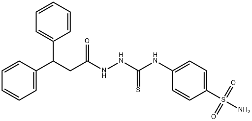 1-(3,3-diphenylpropanoylamino)-3-(4-sulfamoylphenyl)thiourea Struktur