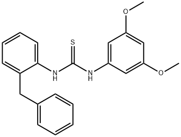 1-(2-benzylphenyl)-3-(3,5-dimethoxyphenyl)thiourea Struktur