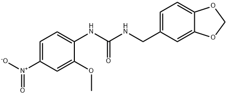 1-(1,3-benzodioxol-5-ylmethyl)-3-(2-methoxy-4-nitrophenyl)urea Struktur