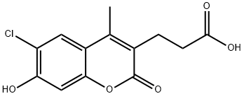 3-(6-chloro-7-hydroxy-4-methyl-2-oxochromen-3-yl)propanoic acid Structure