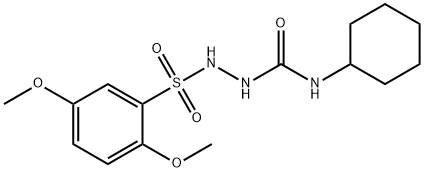 1-cyclohexyl-3-[(2,5-dimethoxyphenyl)sulfonylamino]urea Struktur