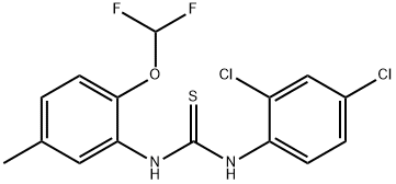 1-(2,4-dichlorophenyl)-3-[2-(difluoromethoxy)-5-methylphenyl]thiourea Struktur