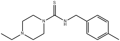 4-ethyl-N-[(4-methylphenyl)methyl]piperazine-1-carbothioamide Struktur