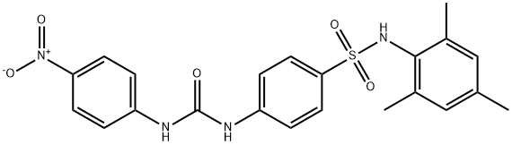 1-(4-nitrophenyl)-3-[4-[(2,4,6-trimethylphenyl)sulfamoyl]phenyl]urea Struktur