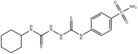 1-cyclohexyl-3-[(4-sulfamoylphenyl)carbamothioylamino]thiourea Struktur