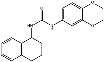 1-(3,4-dimethoxyphenyl)-3-(1,2,3,4-tetrahydronaphthalen-1-yl)urea Struktur