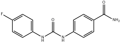 4-[(4-fluorophenyl)carbamoylamino]benzamide Struktur