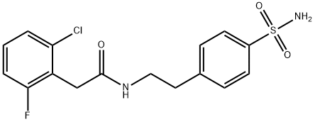 2-(2-chloro-6-fluorophenyl)-N-[2-(4-sulfamoylphenyl)ethyl]acetamide Struktur